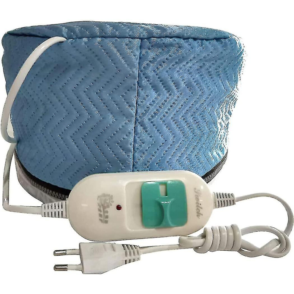 Blue Hair Treatment Steam Cap, Heat Hat With 3 Mode Temperature Control Therapy And Thermal Spa Hair Styling Steamer Hat (Blue)