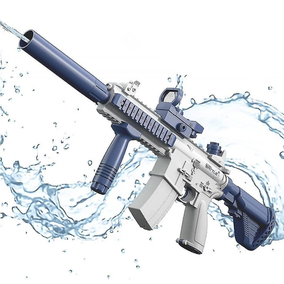 (Blue) Electric Water Gun For Adults Automatic Squirt Water Guns Soaker Squirt Summer Squirt Shooter Gun Toy Swimming Pool Beach Water Toys Blue