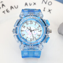 (D-Cinnamoroll 4) Sanrio Watch Kuromi Cinnamoroll My Melody Kawaii Girl Fresh And Sweet Cartoon Student Fashion Electronic Luminous Watch