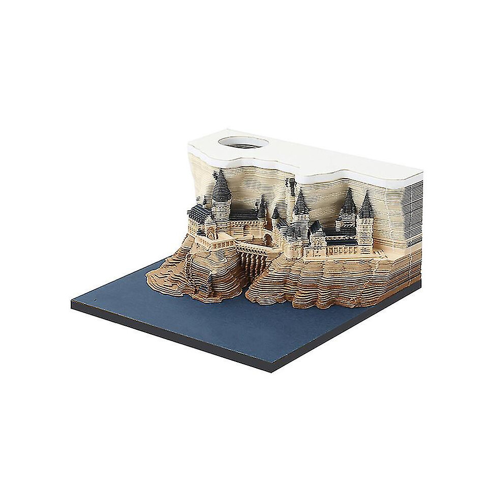 (1) Desk Calendar With Led Lights, 2024 Calendar Memo Pad, Creative Desk Calendar Diy Notes Notepad, 3d Art Calendar Paper Carving