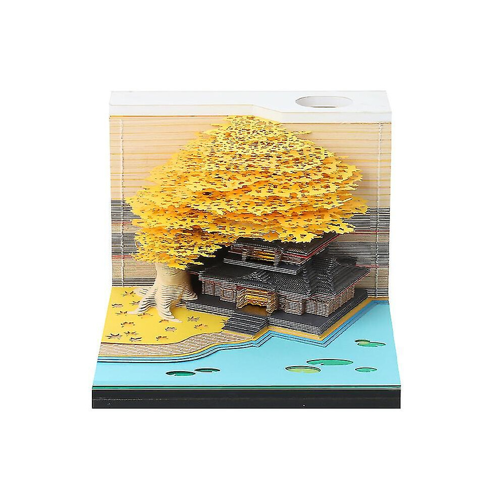 (25) Desk Calendar With Led Lights, 2024 Calendar Memo Pad, Creative Desk Calendar Diy Notes Notepad, 3d Art Calendar Paper Carving