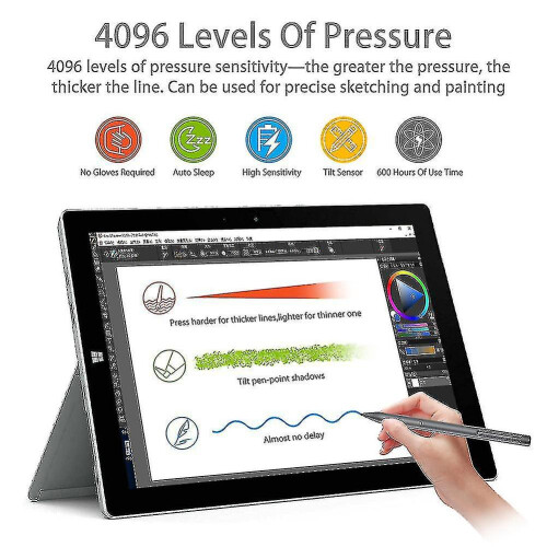 (black) Pen For Microsoft Surface, Compatible With Surface 3, Surface Go, Surface Pro 3, Surface Pro 4, Surface Pro 5, Surface Pro (2017), Surface Pro 6, Surf 2