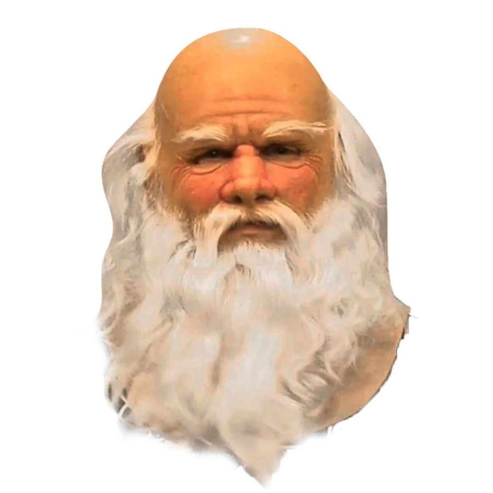 Funny Santa Claus Full Mask Super Soft Santa Face Mask Wig Beard Costume Dress Up Christmas Party Carnival Halloween Mask