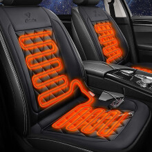 (Black) Winter Automobile Heating Seat Cushion 12v Automobile Lighter Electric Heating Universal Seat Cushion