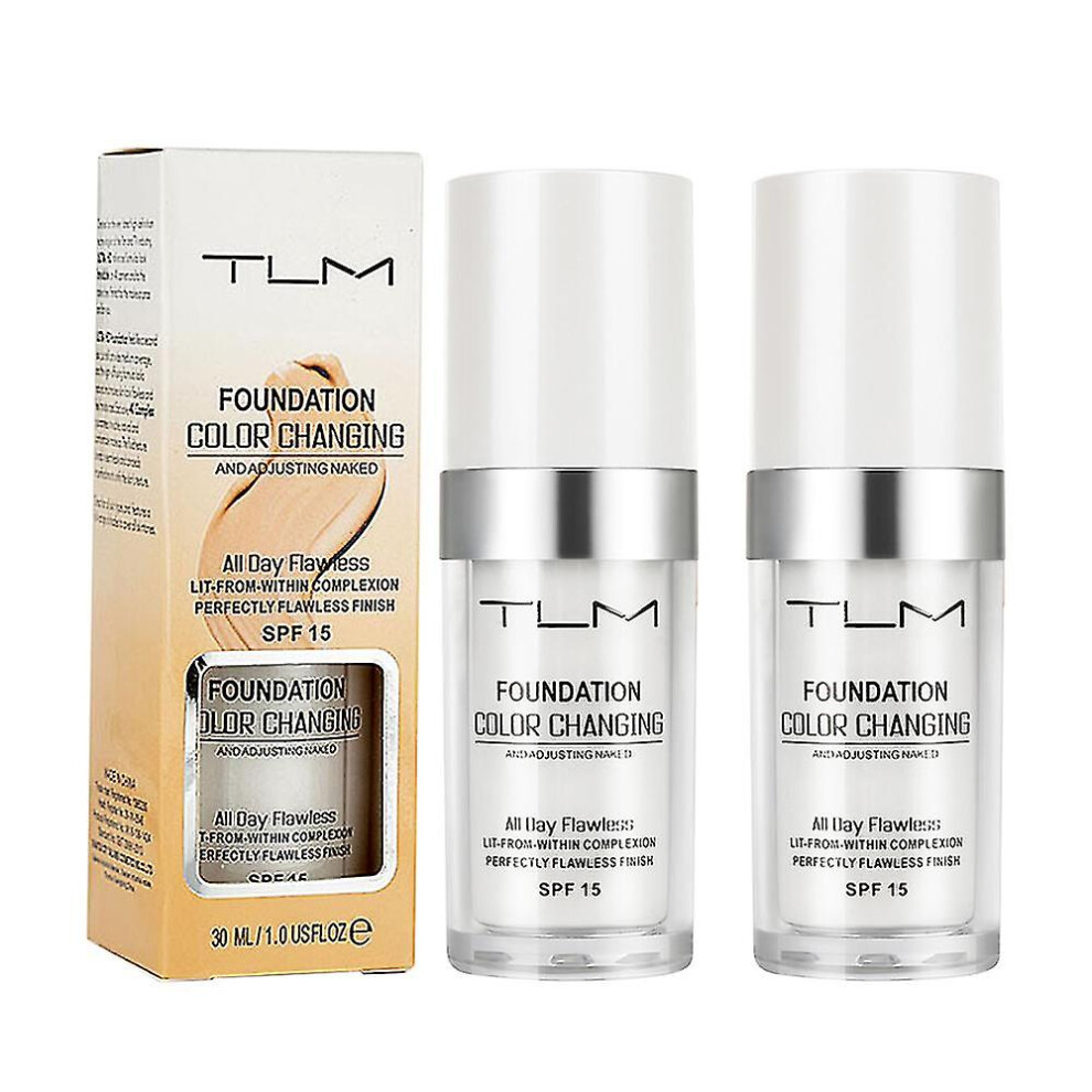 Venalisa 2pcs Tlm Flawless Colour Changing Foundation Makeup Skin Tone Matching Concealer