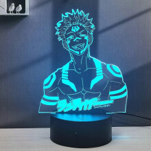 Wekity 3d Illusion Jujutsu Kaisen Led Anime Lamp 16 Colors Change Remote Control Desk Night Light (ryomen Sukuna)