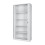 (White) Tambour Lockable Steel Office Cupboard Cabinet 10
