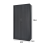 (Black) Tambour Lockable Steel Office Cupboard Cabinet 4