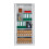 (White) Tambour Lockable Steel Office Cupboard Cabinet 3