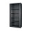 (Black) Tambour Lockable Steel Office Cupboard Cabinet 10