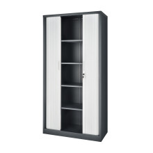 POLLOR Tambour Storage Cabinet 185cm Office Cupboard Rolling Door