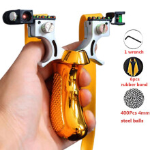 (K) Outdoor Hunting Laser Catapult Sports Kit - Strong Rubber Band, Target Paper, Steel Ball Accessories For Parent-child Toys