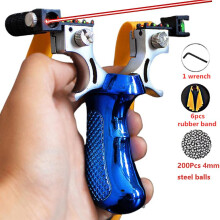 (I) Outdoor Hunting Laser Catapult Sports Kit - Strong Rubber Band, Target Paper, Steel Ball Accessories For Parent-child Toys