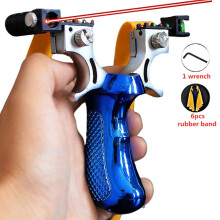 (H) Outdoor Hunting Laser Catapult Sports Kit - Strong Rubber Band, Target Paper, Steel Ball Accessories For Parent-child Toys