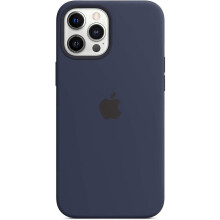 (Deep Navy) Silicone Case With For Iphone 12 Pro Max