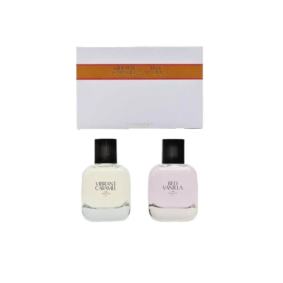 Zara Red Vibrant Caramel Edp + Vanilla Edt 2 X 90Ml Duo Set Fragrance