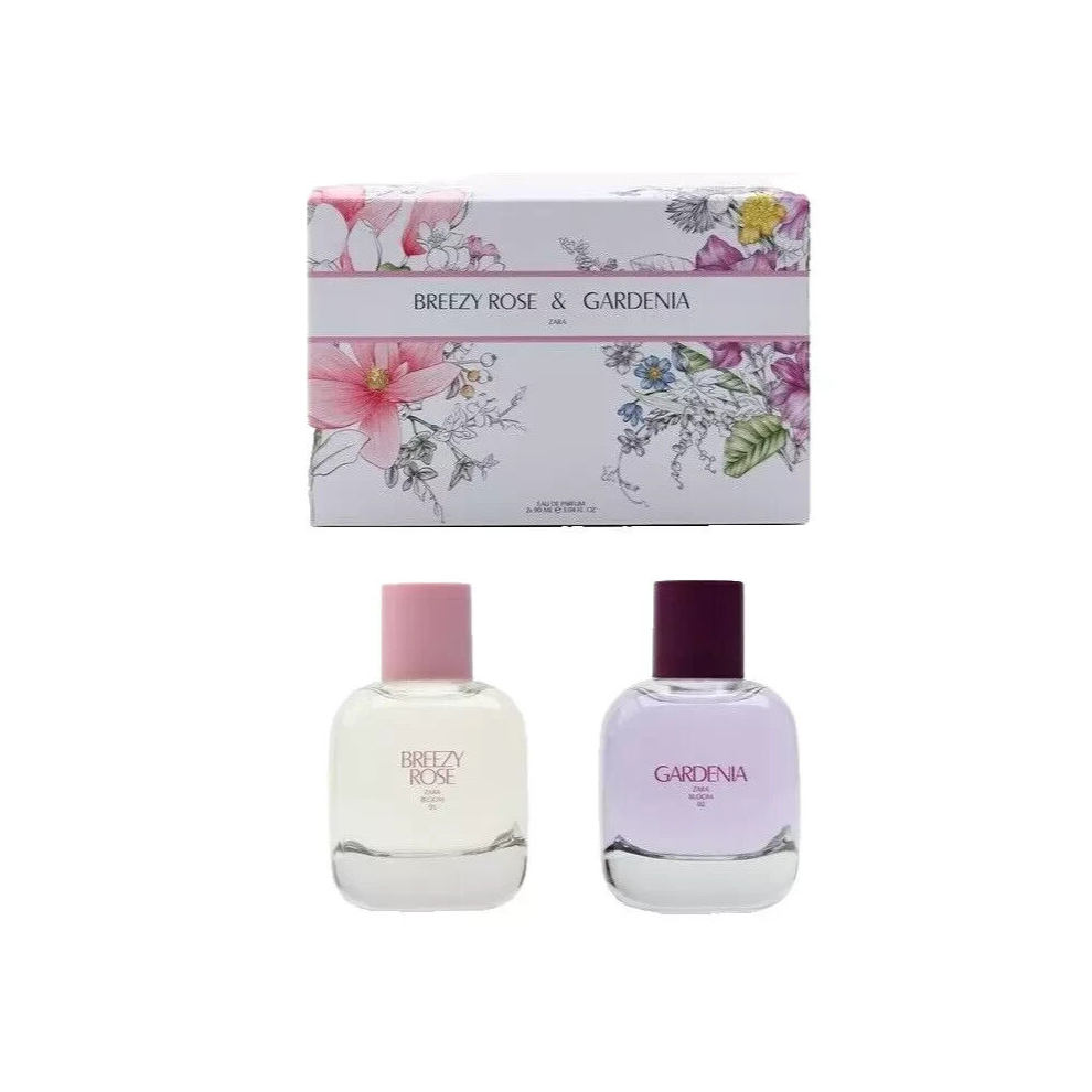 Zara Breezy Rose & Gardenia 2 X 90Ml Duo Set Women Fragrance 2X 3.04Oz