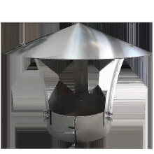 (100-130mm) Stainless Steel Chimney Flue Cowl Pipe Rain Cover Protector Cap Ending 60-250mm