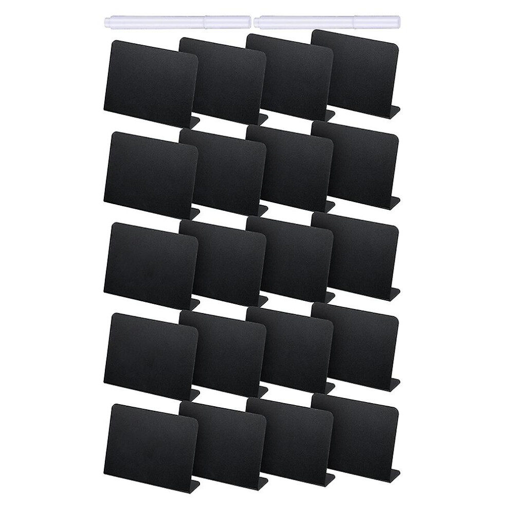 20pcs 4 X 3 Inches Mini Chalkboard Table Tent Sign Chalkboard Buffet Tags Food Label For Party Tabl