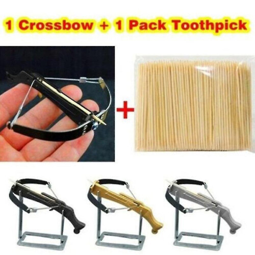 Toothpick Mini Crossbow Bow Cross Arrow Bow Toy 2