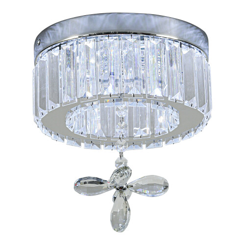 Living And Home Modern Round Crystal Ceiling Light with Crystal Pendant 2