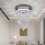 Living And Home Modern Crystal Ceiling Light with Droplets 1