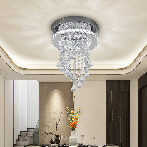 Living And Home Modern Crystal Ceiling Light with Droplets 1