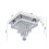 Living And Home Modern Square Crystal Chandelier Crystal Ceiling Light with Droplets 5