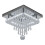 Living And Home Modern Square Crystal Chandelier Crystal Ceiling Light with Droplets 3