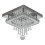 Living And Home Modern Square Crystal Chandelier Crystal Ceiling Light with Droplets 4