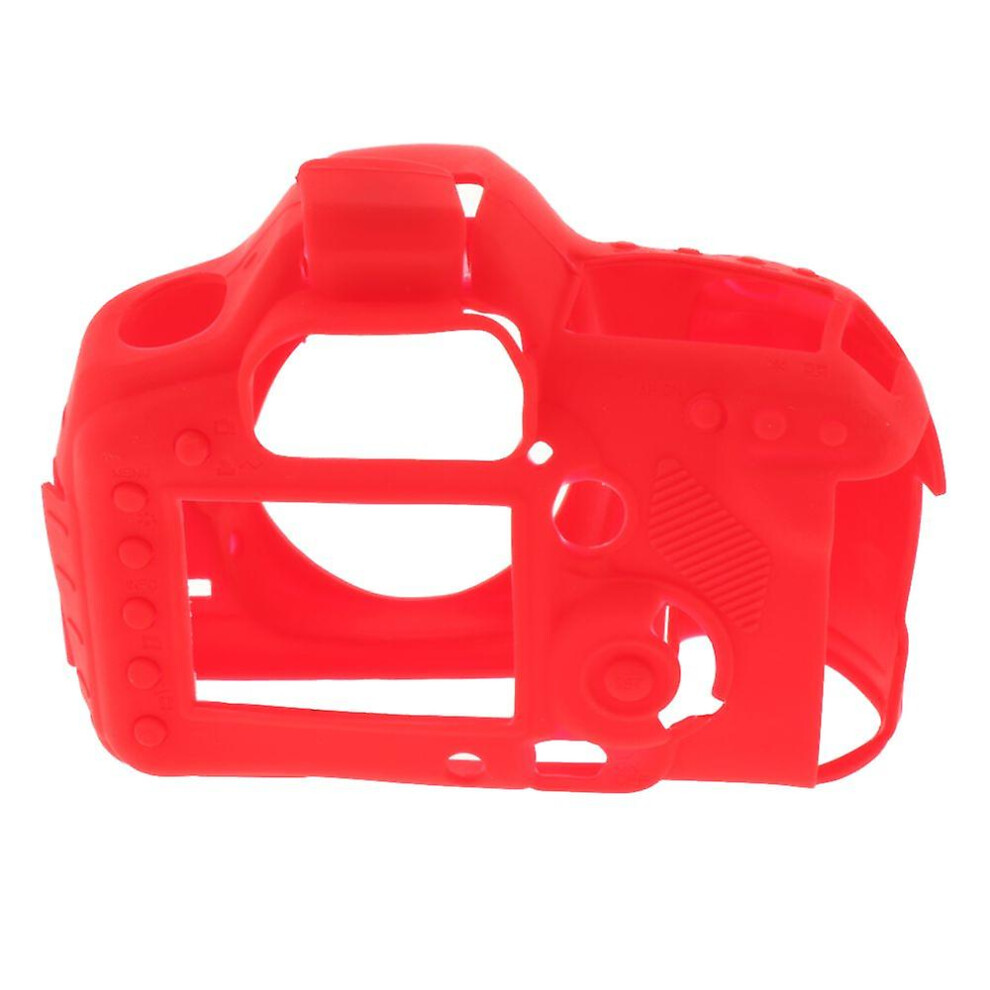 Protective Soft Silicone Case For Canon Eos 5D Mark Ii 5D2 (Red) Red 9090588712427