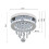 Living And Home Modern Circular Crystal Chandelier Crystal Ceiling Light with Droplets 5