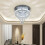 Living And Home Modern Circular Crystal Chandelier Crystal Ceiling Light with Droplets 1