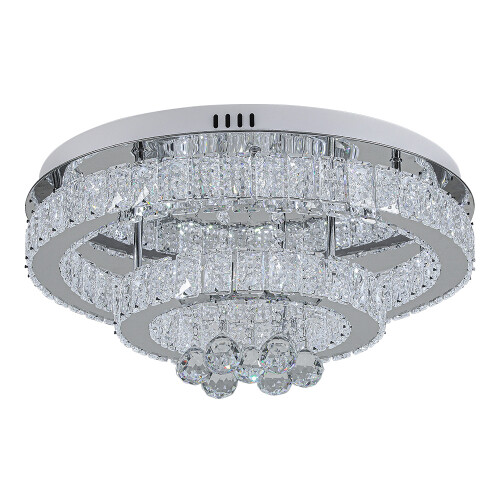 Living And Home Double Tier Round Crystal Ceiling Light 2