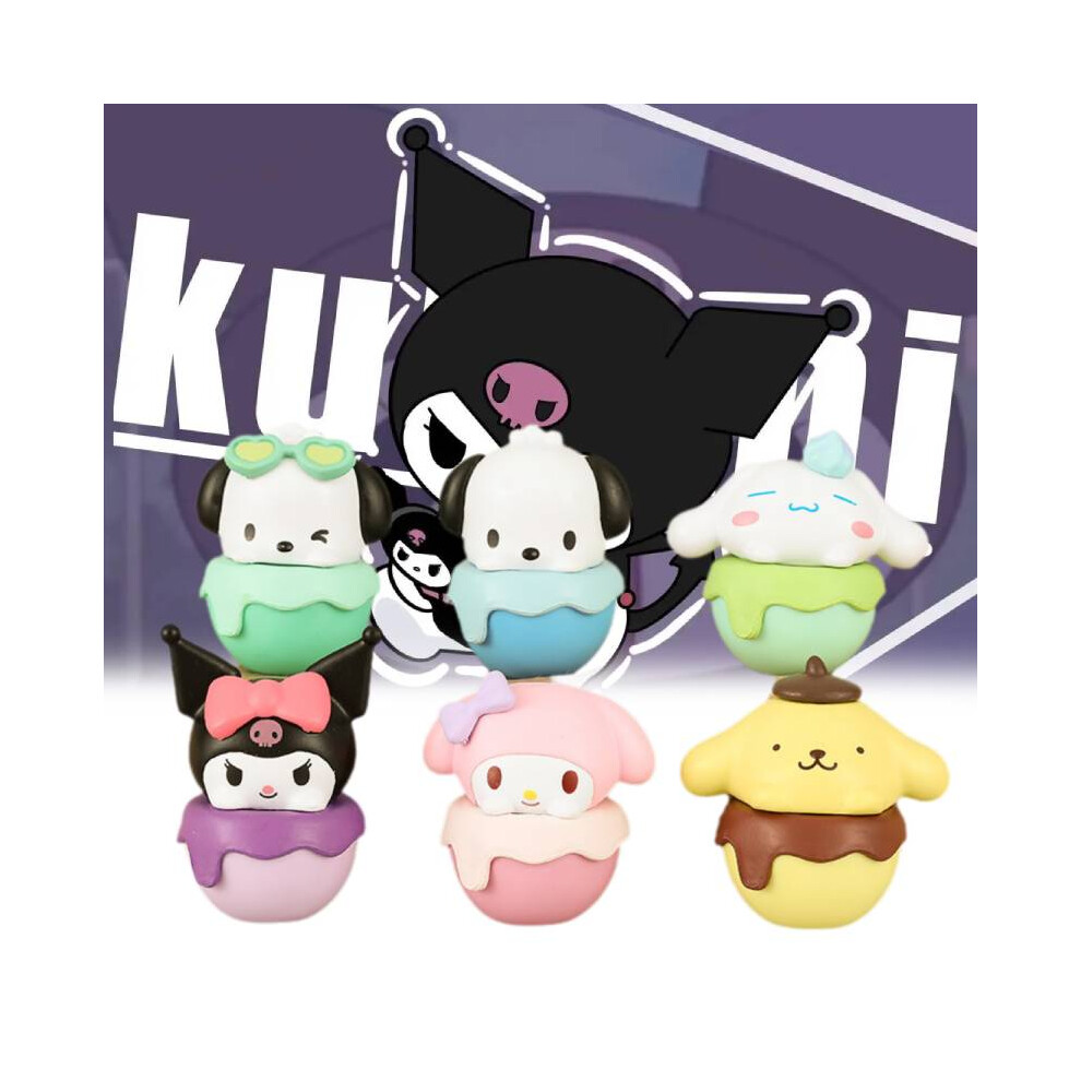 Sanrio Theme Cartoon Ice Cream Toys Doll Pochacco Melody Kuromi Cinnamoroll