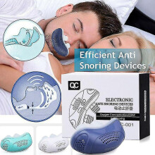 (white) Micro Electric Cpap Noise Anti Snoring Device Sleep Aid Stopper Apnea Stop Snore