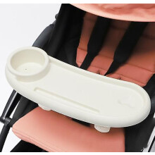 (White) 3 In 1 Stroller Snack Tray With Cup Phone Holder,universal Child Snack Tray For Most Strollers