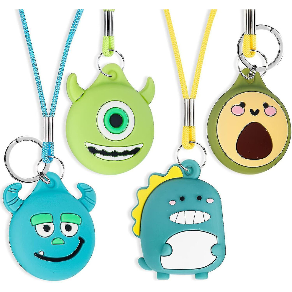 Kids Airtag Necklace With Adjustable Stopper  Air Tag Holder Case For Airtag Necklace For Kids Hidden Gps Tracker  Soft Silicone Cute Airtag Keychain