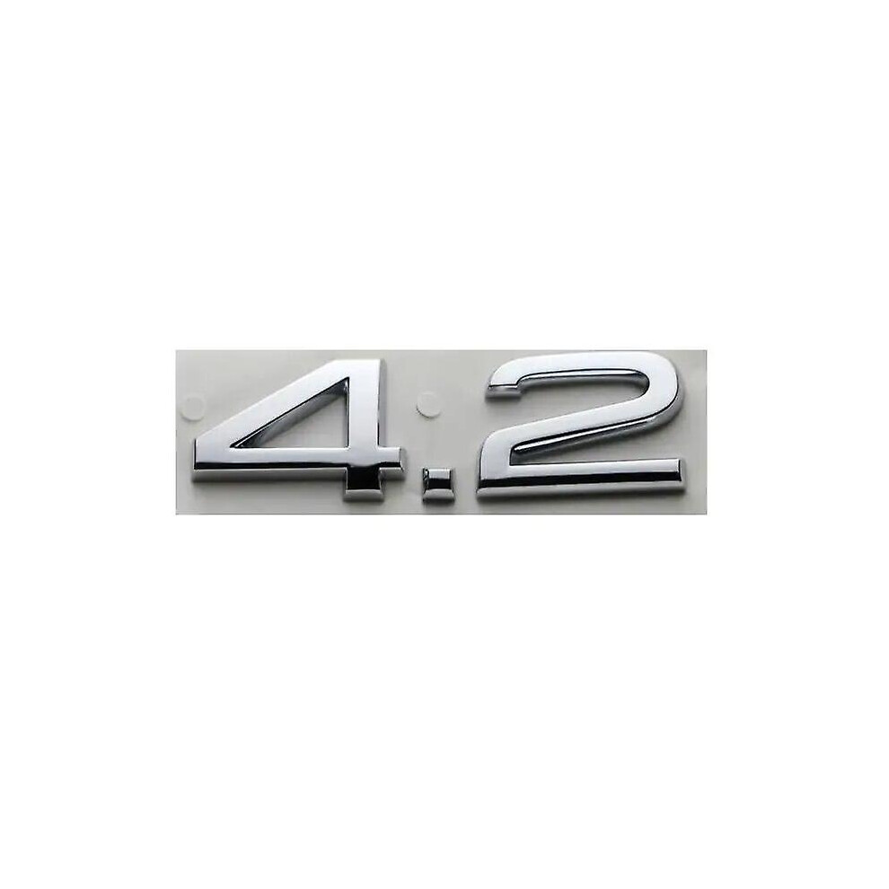 3D Plastic Chrome Plated 4.2 Car Stickers Emblems Badges Emblemes Emblema 3010291209034