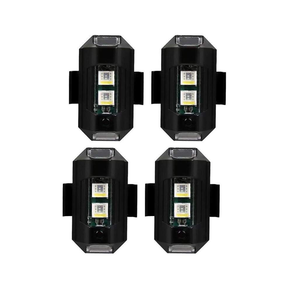 4 Pcs 7 Colors Drone Strobe Light Usb Led Anti-collision Bike Tail Drone Night Fly Mini Signal Flashing Warning Light