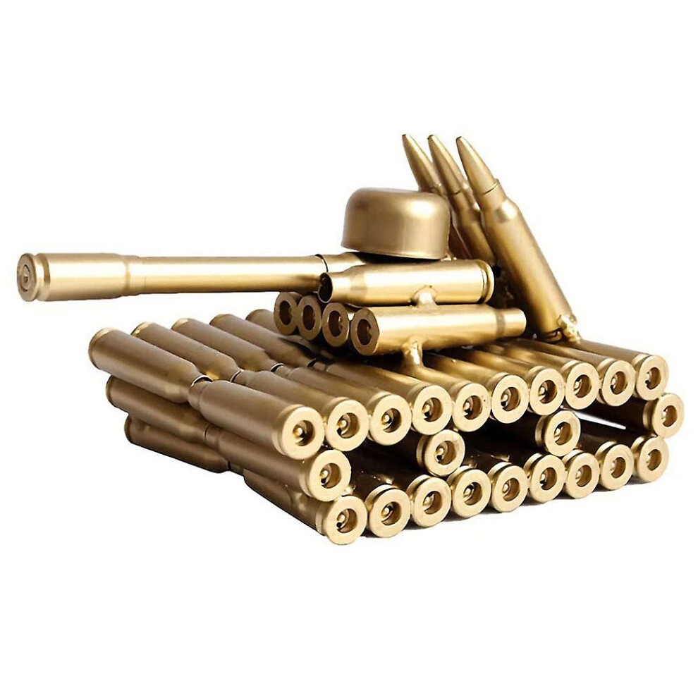 Metal Vintage Bullet Shell Casing Tank Statue