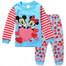 (Blue Minnie Mickey, 4-5 Years) Kids Baby Girls Boys Mickey Minnie Mouse Sleepwear Outfit Pyjamas Set Loungewear Pjs