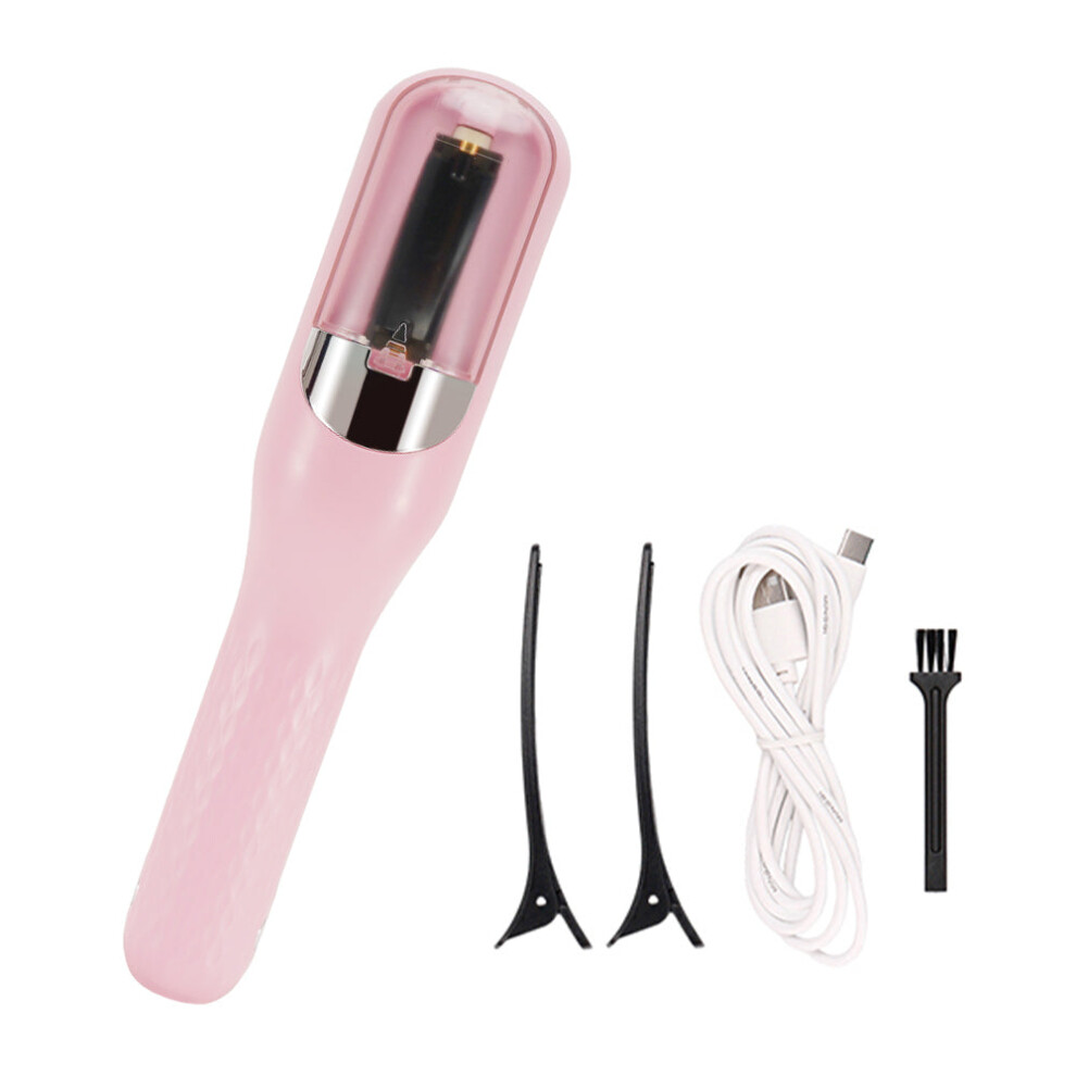 (Pink) Hansona Automatic Hair Split And Trimmer for Damage Hair Repair