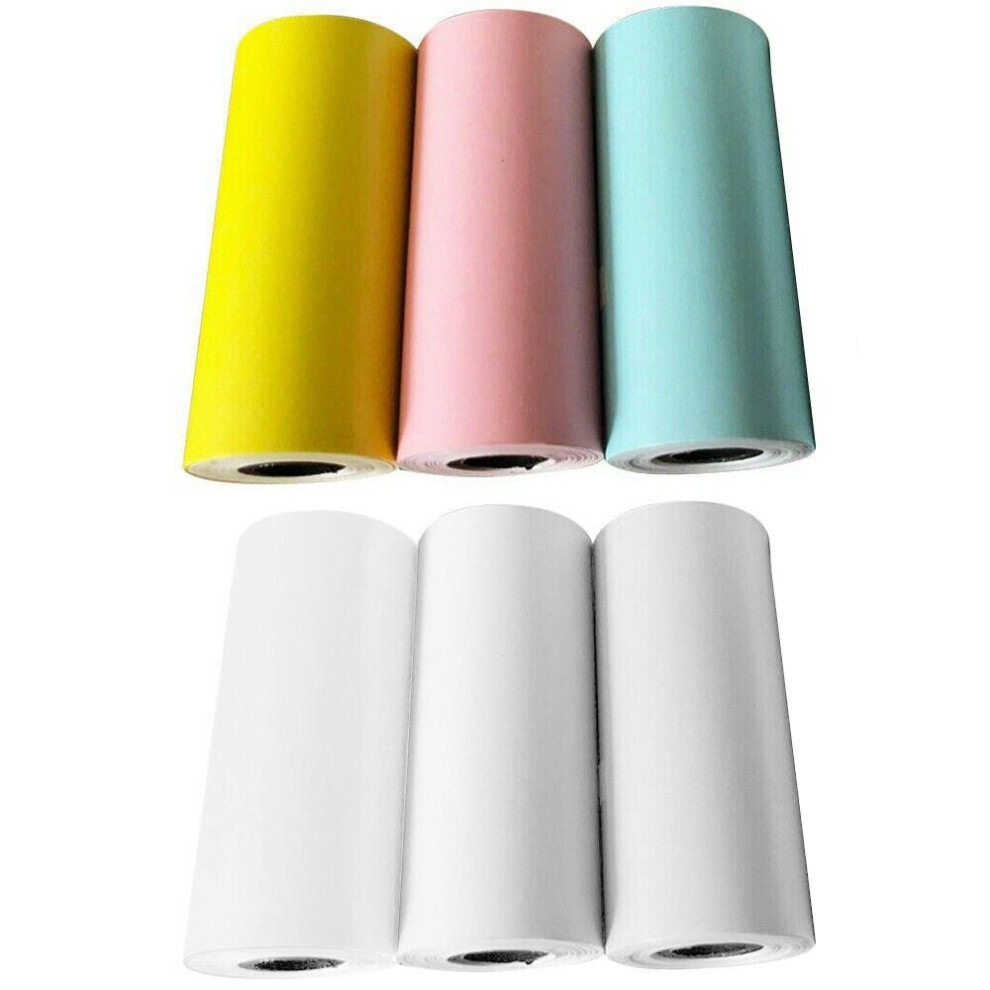 (6 Rolls Thermal Paper) Hansona Mini Pocket Thermal Paper Photo Printer with Paper