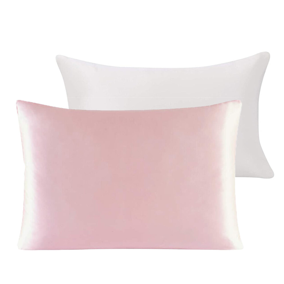 (Pink) Hansona Set of 2 Mulberry Silk Pillow Cases