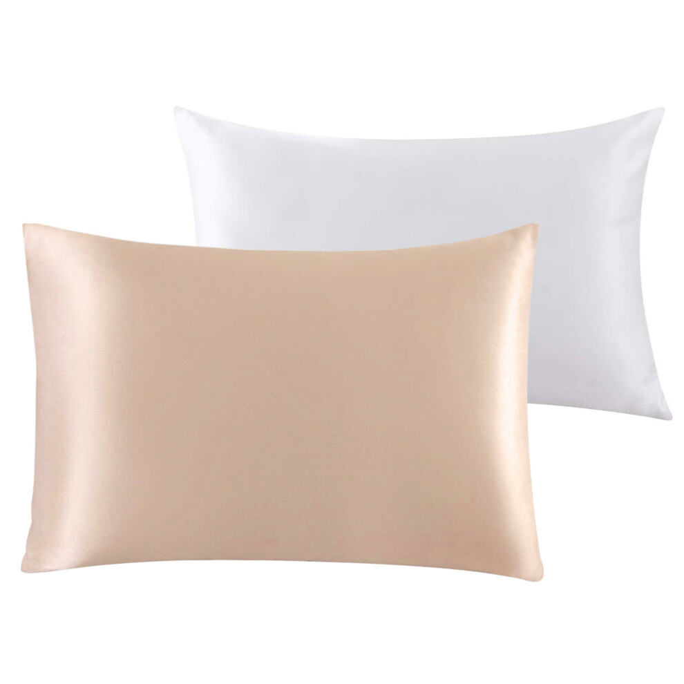 (Light Pink) Hansona Set of 2 Mulberry Silk Pillow Cases