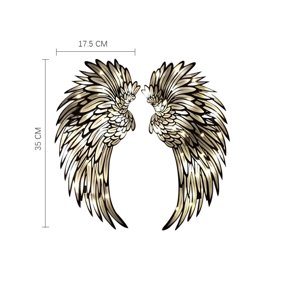 (Medium) Hansona Angel Wings Metal Wall Decor with LED Light