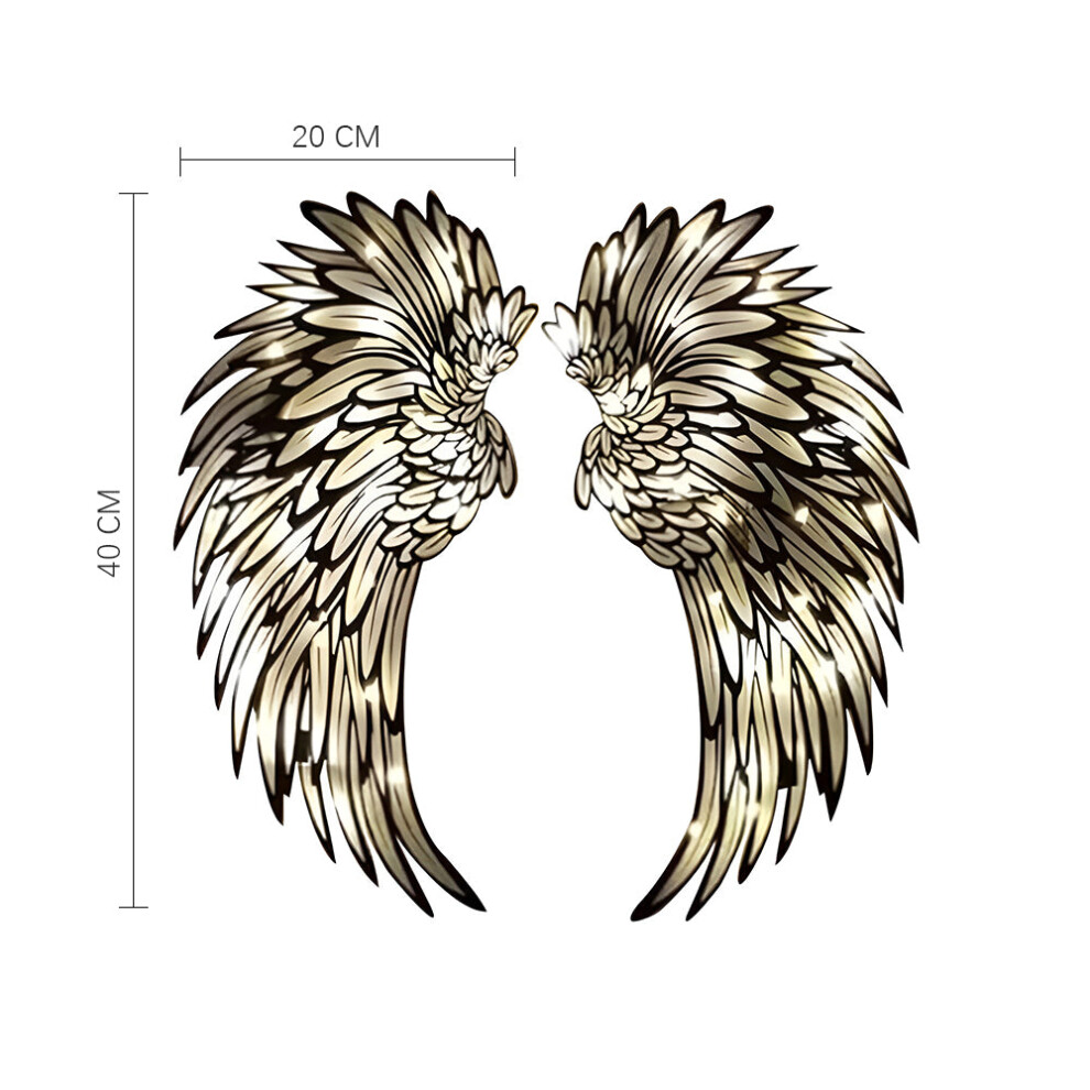 (Large) Hansona Angel Wings Metal Wall Decor with LED Light