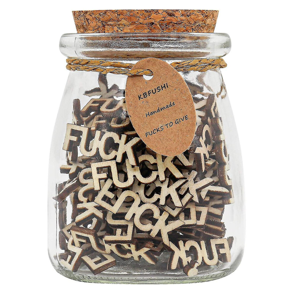 Give A F-uck In A Bottle - F-uck Wooden Cutout Letter Piece - Bad Mood Vent Gift For Valentine's Day, Birthday Day,holiday