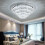 Living And Home (4-Tier) Chic Crystal Flush Mount Ceiling Light 3